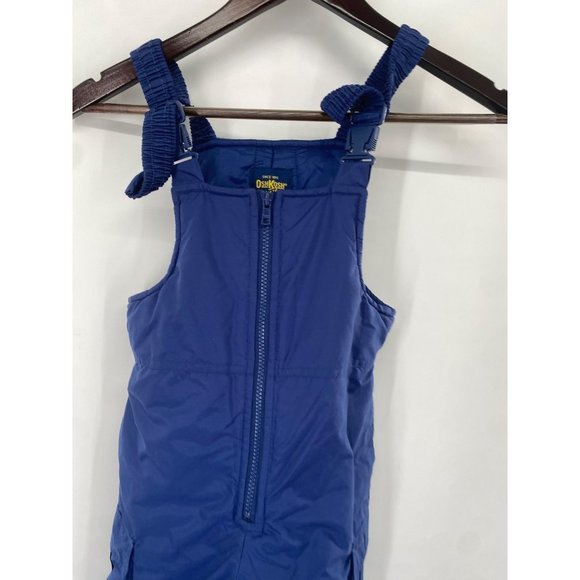 OshKosh BGosh Toddler Kids Ski Snow Bib Overalls Navy Blue Front Zip Size 5 - Picture 3 of 5